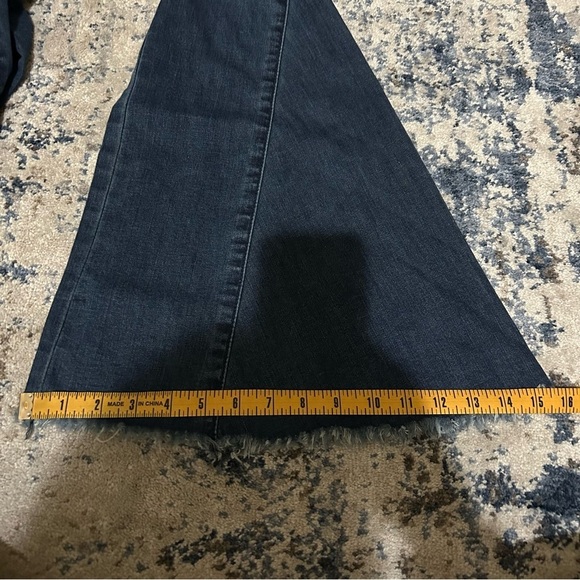 MuMu Blue Elastic Waistband Bootcut Distressed Jeans Size XS - Picture 13 of 13